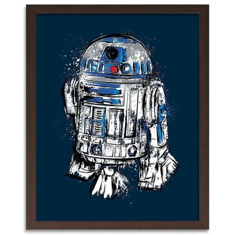 Glezna brūnā rāmī - More Than A Droid Blue  Home Trends DECO