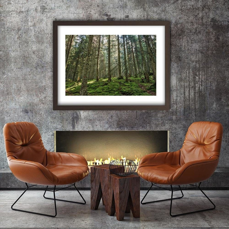 Glezna brūnā rāmī - Moss In The Forest  Home Trends DECO