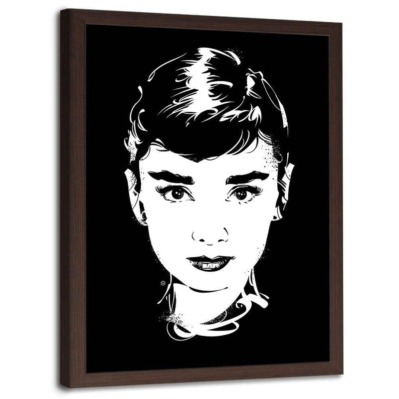 Glezna brūnā rāmī - Movie Star Image Black And White  Home Trends DECO