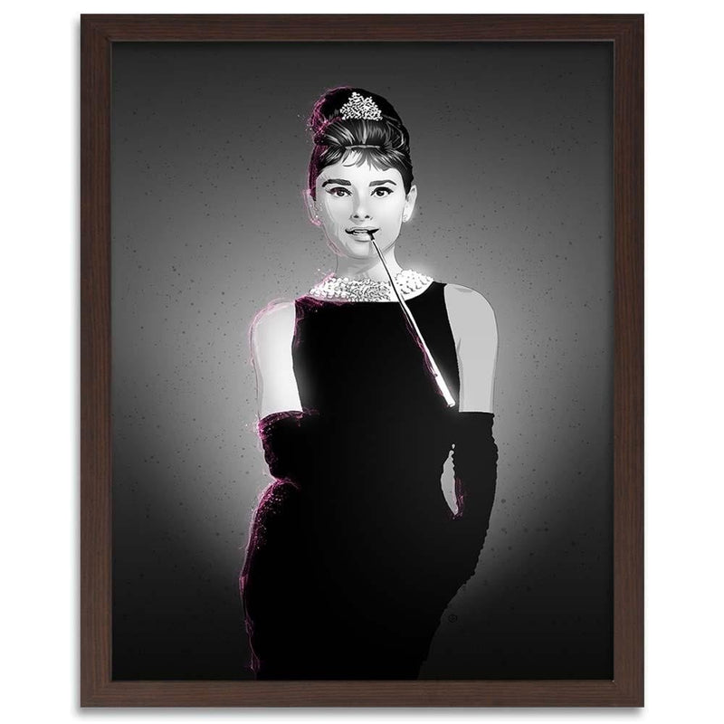 Glezna brūnā rāmī - Movie Star Image Black And White  Home Trends DECO