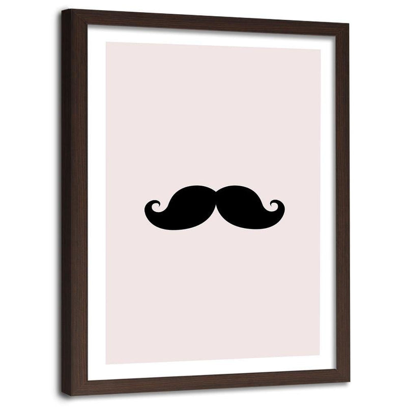 Glezna brūnā rāmī - Mustache  Home Trends DECO