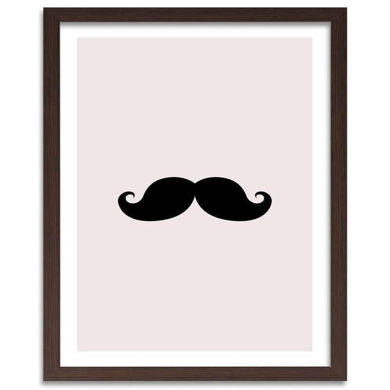 Glezna brūnā rāmī - Mustache  Home Trends DECO