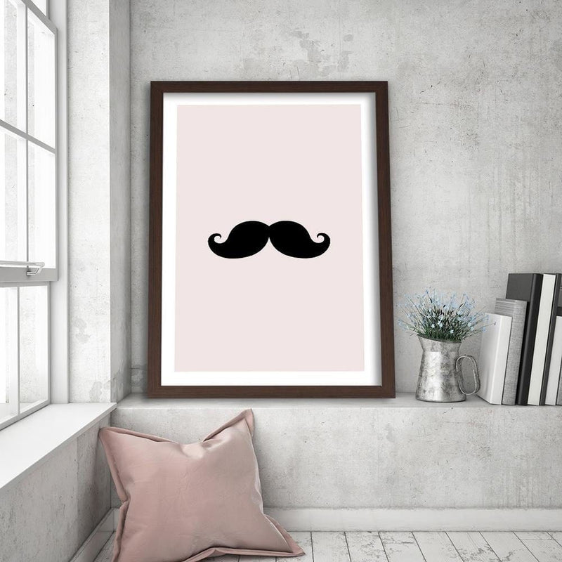 Glezna brūnā rāmī - Mustache  Home Trends DECO