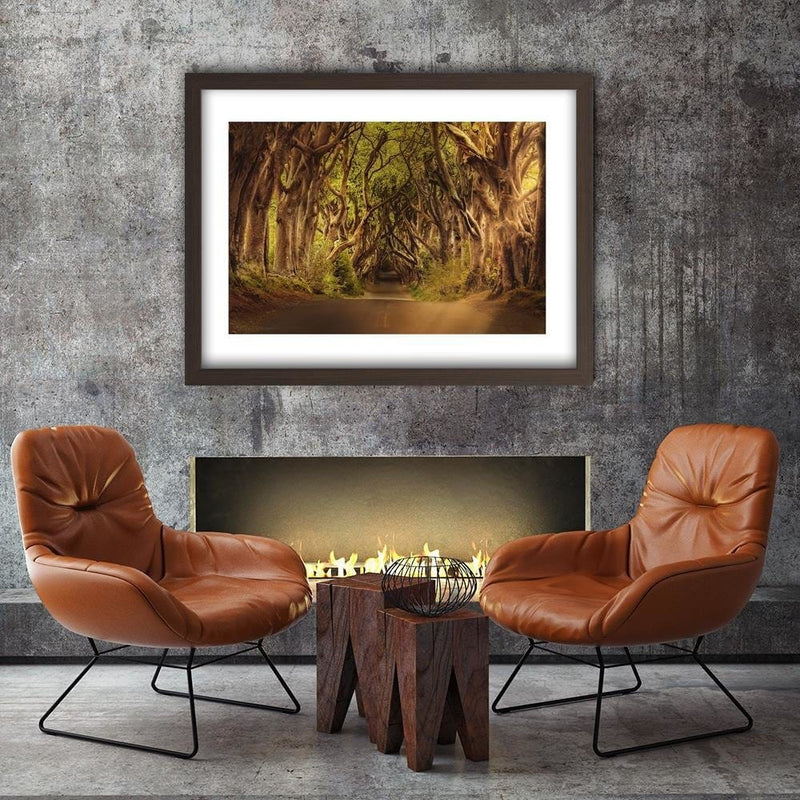 Glezna brūnā rāmī - Mysterious Forest  Home Trends DECO