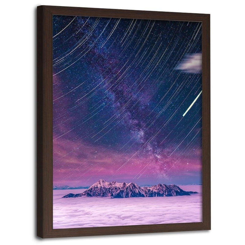 Glezna brūnā rāmī - Night Shooting Stars  Home Trends DECO