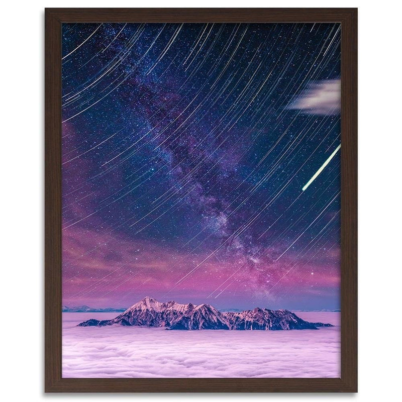 Glezna brūnā rāmī - Night Shooting Stars  Home Trends DECO