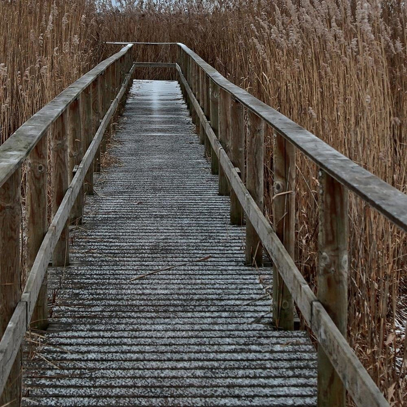 Glezna brūnā rāmī - Old Bridge In Winter  Home Trends DECO