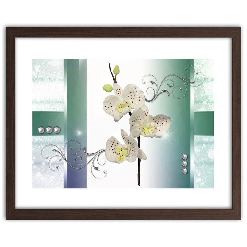 Glezna brūnā rāmī - Orchid Speckled  Home Trends DECO