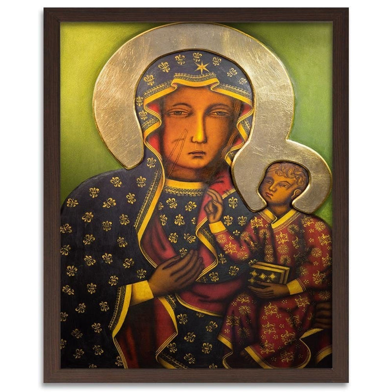 Glezna brūnā rāmī - Our Lady Of Czestochowa  Home Trends DECO