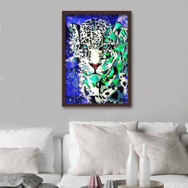 Glezna brūnā rāmī - Painted Jaguar  Home Trends DECO