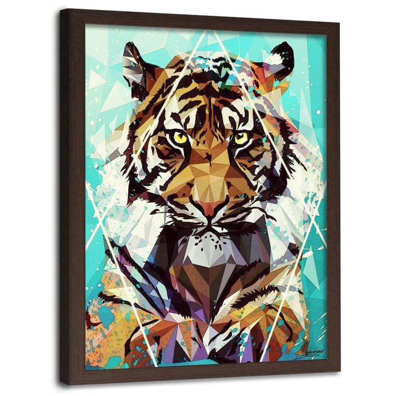 Glezna brūnā rāmī - Painted Tiger  Home Trends DECO