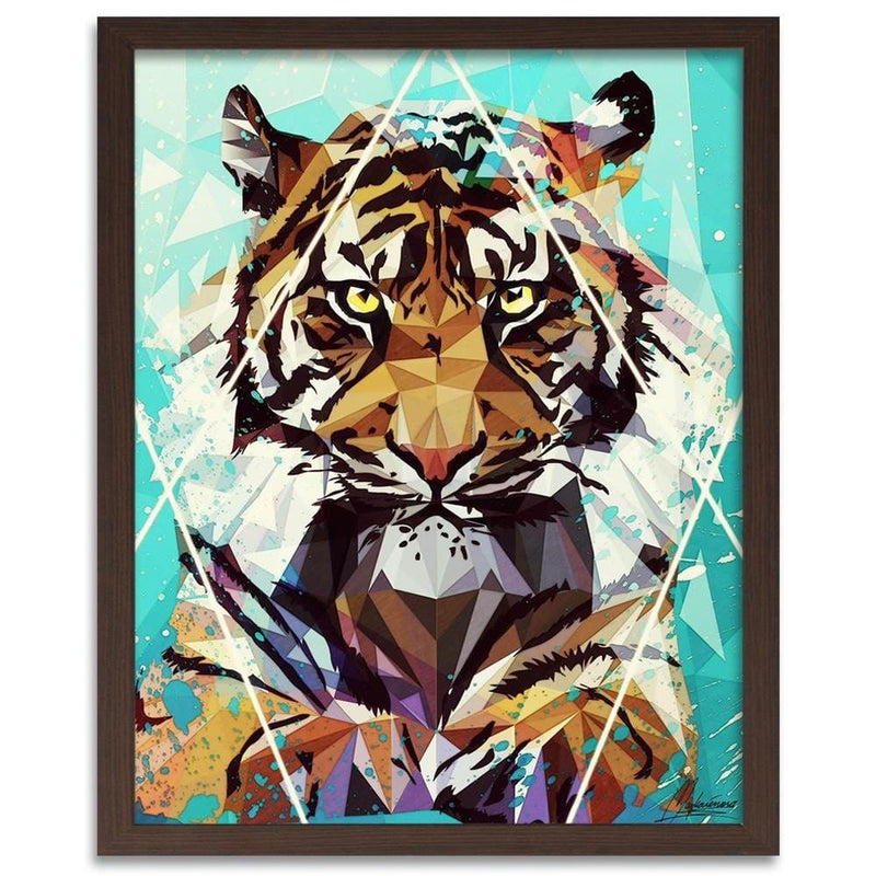 Glezna brūnā rāmī - Painted Tiger  Home Trends DECO