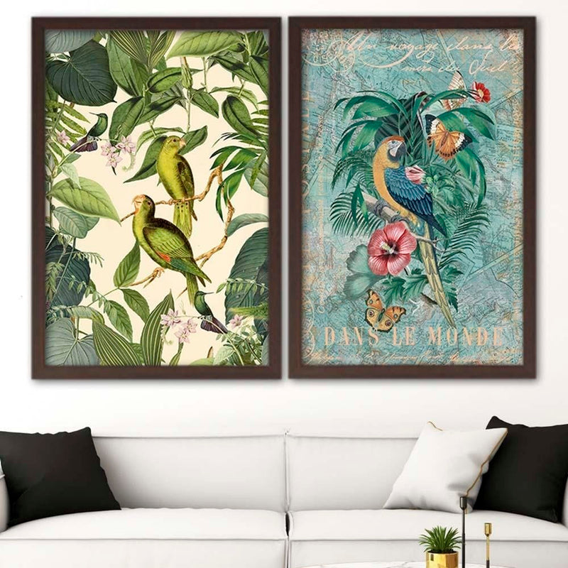 Glezna brūnā rāmī - Paradise Climate  Home Trends DECO