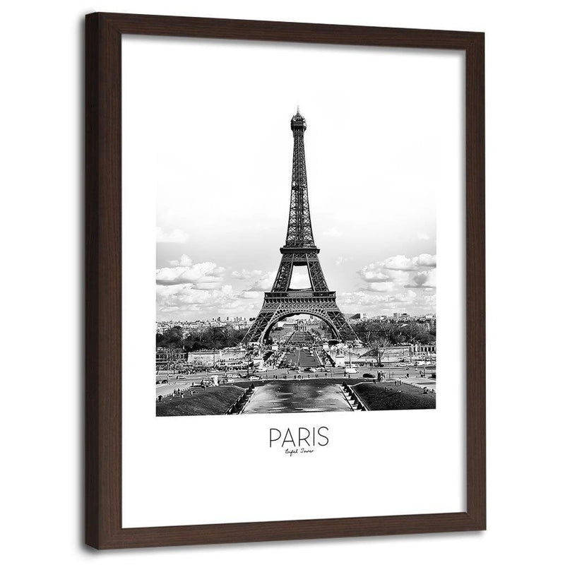 Glezna brūnā rāmī - Paris Eiffel Tower  Home Trends DECO