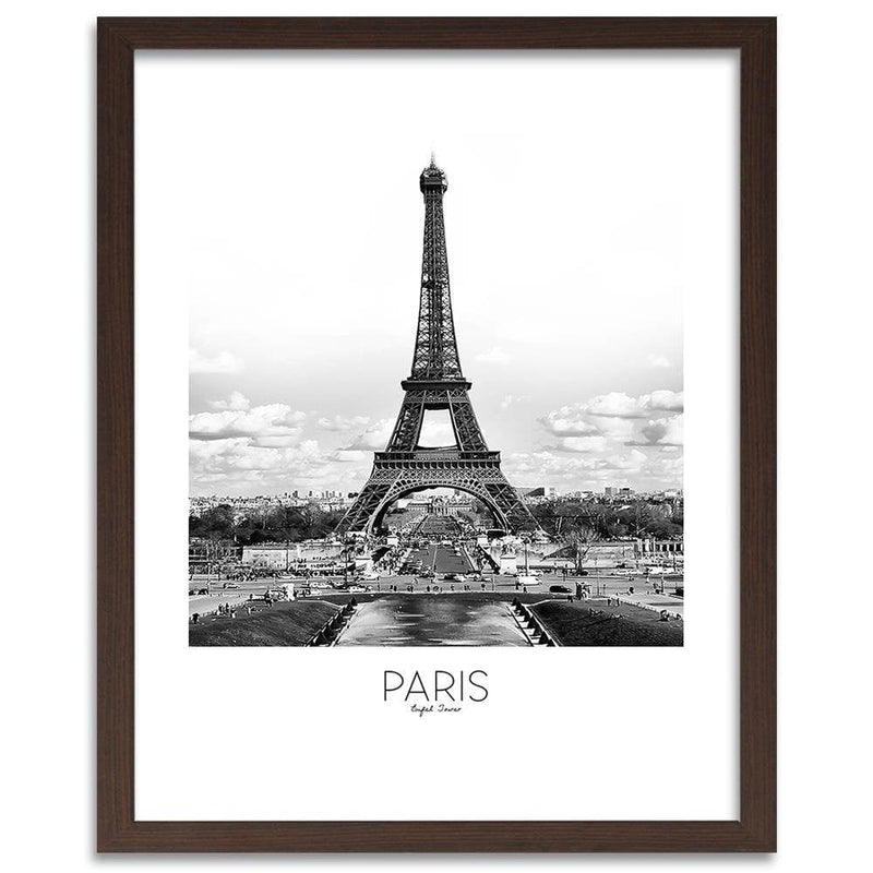 Glezna brūnā rāmī - Paris Eiffel Tower  Home Trends DECO