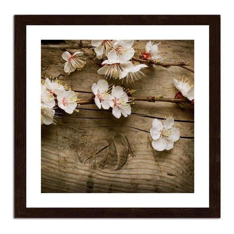 Glezna brūnā rāmī - Peach flowers  Home Trends DECO