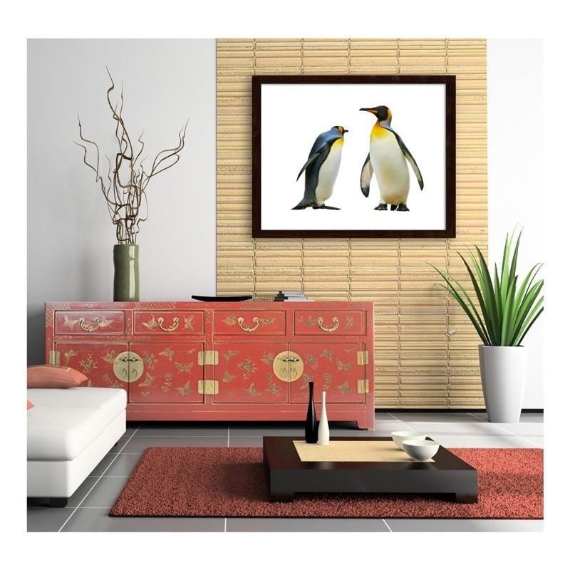 Glezna brūnā rāmī - Penguins  Home Trends DECO