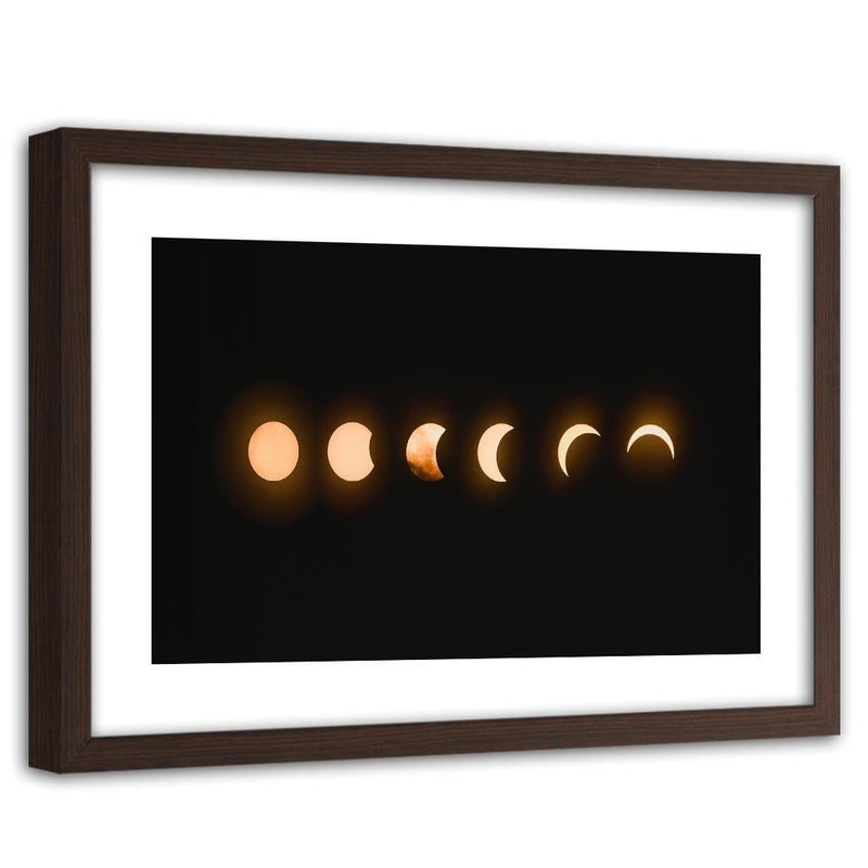 Glezna brūnā rāmī - Phases Of The Moon Eclipse  Home Trends DECO