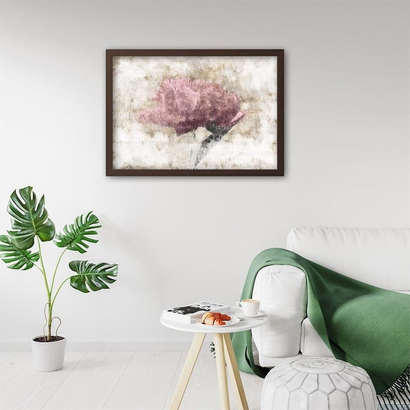 Glezna brūnā rāmī - Pink Abstraction  Home Trends DECO