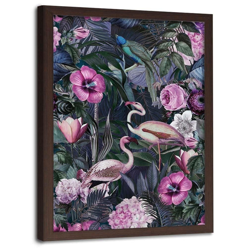 Glezna brūnā rāmī - Pink Birds  Home Trends DECO