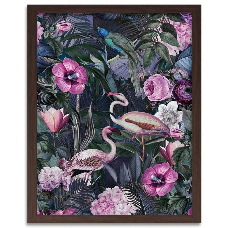 Glezna brūnā rāmī - Pink Birds  Home Trends DECO