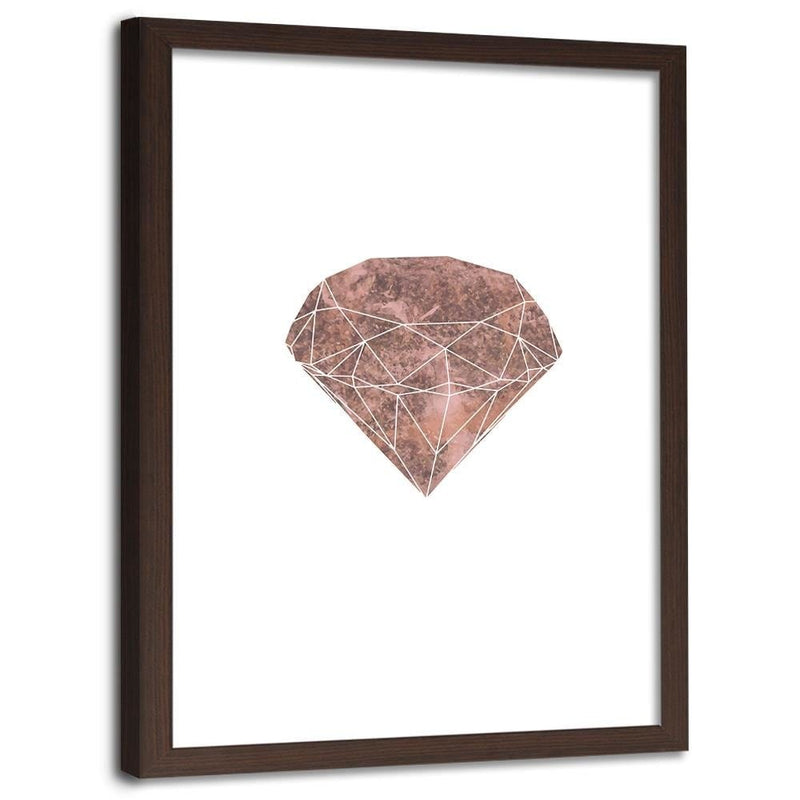 Glezna brūnā rāmī - Pink Diamond  Home Trends DECO