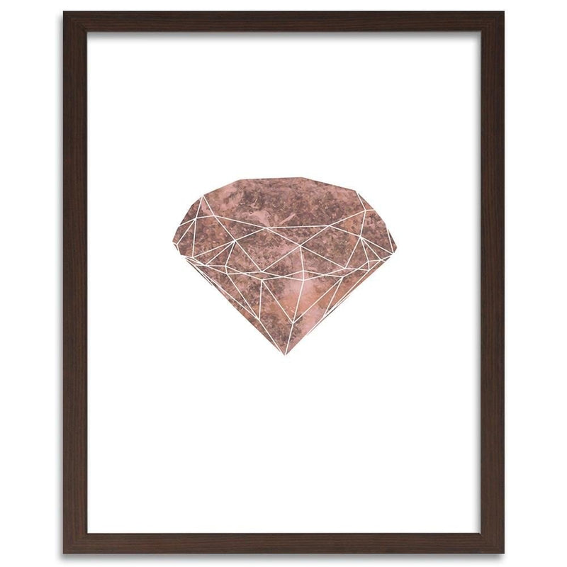 Glezna brūnā rāmī - Pink Diamond  Home Trends DECO