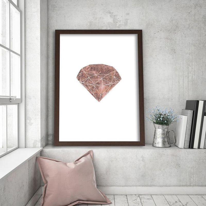 Glezna brūnā rāmī - Pink Diamond  Home Trends DECO