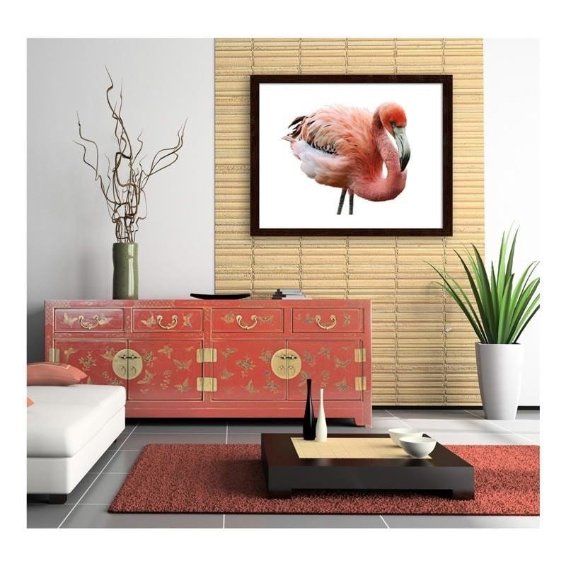 Glezna brūnā rāmī - Pink flamingo  Home Trends DECO