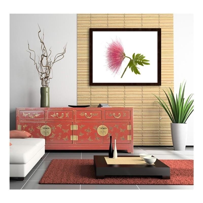 Glezna brūnā rāmī - Pink flower 2  Home Trends DECO