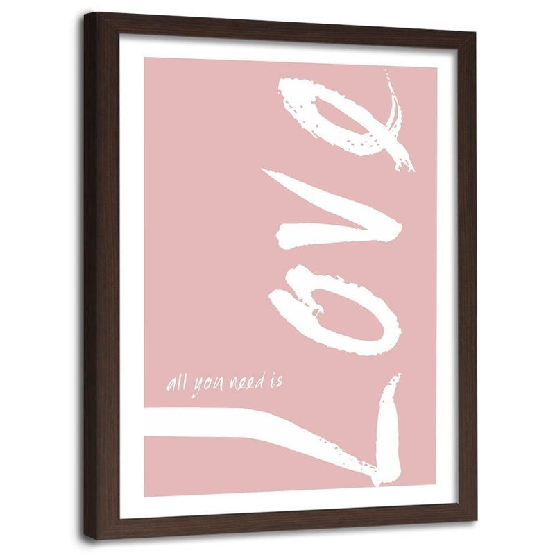 Glezna brūnā rāmī - Pink Love  Home Trends DECO