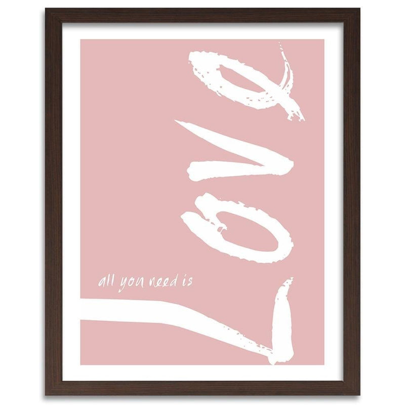 Glezna brūnā rāmī - Pink Love  Home Trends DECO