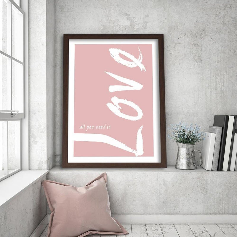 Glezna brūnā rāmī - Pink Love  Home Trends DECO