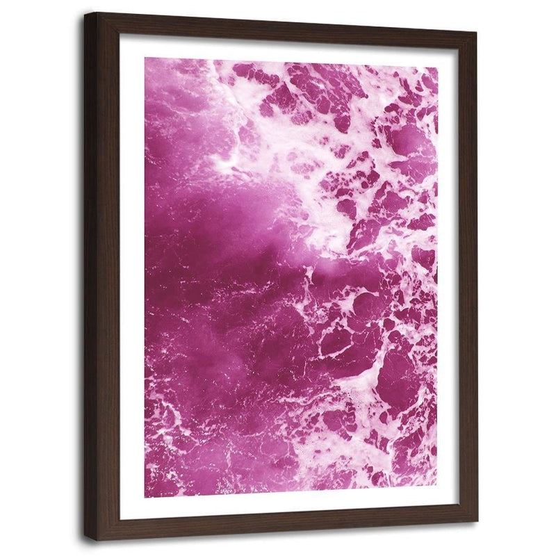 Glezna brūnā rāmī - Pink Waves  Home Trends DECO