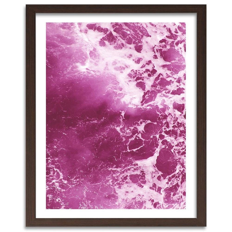 Glezna brūnā rāmī - Pink Waves  Home Trends DECO