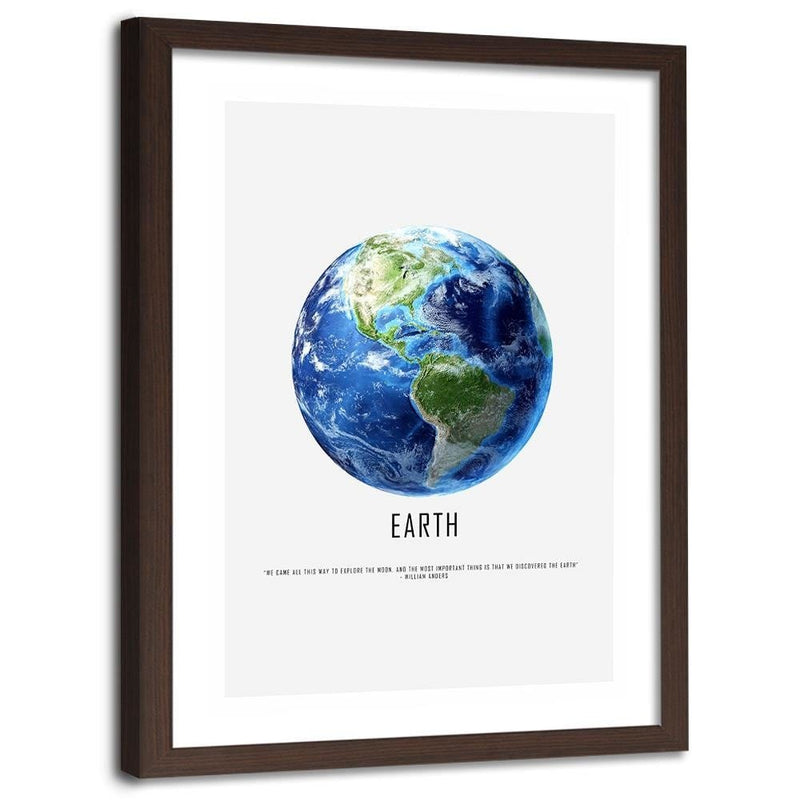 Glezna brūnā rāmī - Planet Earth  Home Trends DECO