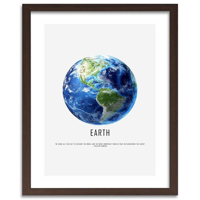 Glezna brūnā rāmī - Planet Earth  Home Trends DECO