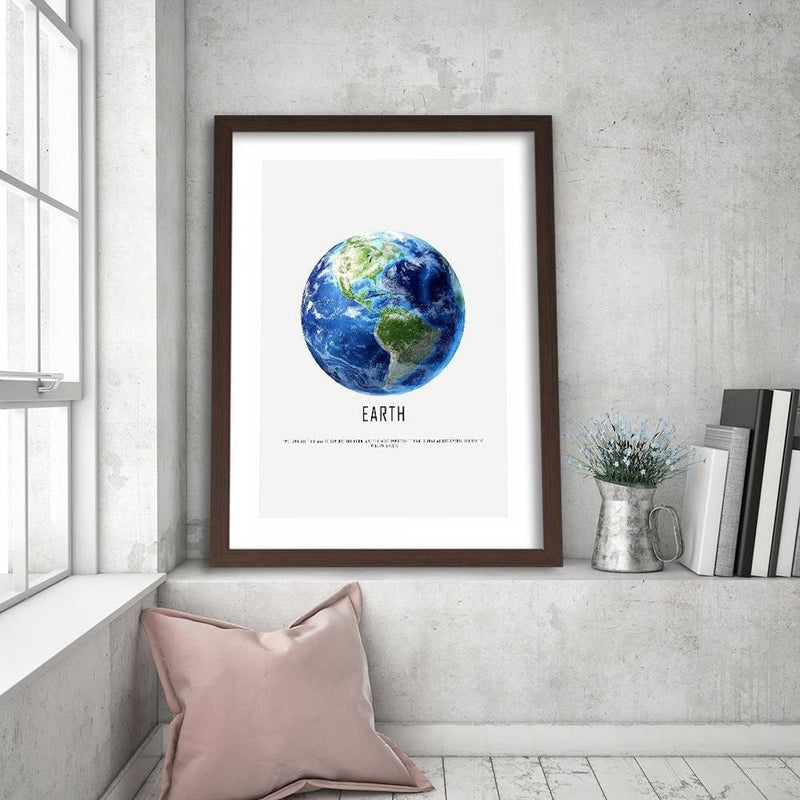 Glezna brūnā rāmī - Planet Earth  Home Trends DECO