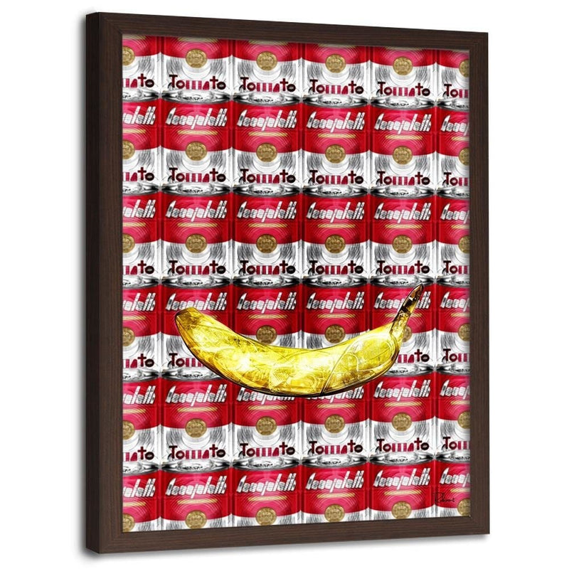 Glezna brūnā rāmī - Pop Art Soup Cans Red  Home Trends DECO