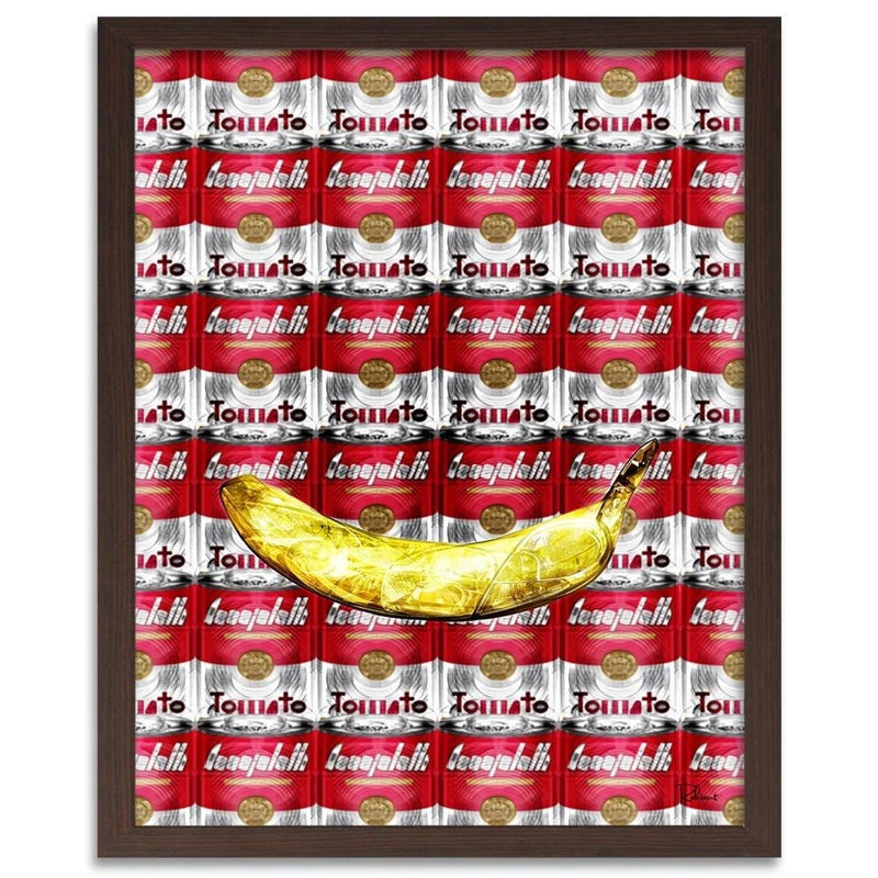 Glezna brūnā rāmī - Pop Art Soup Cans Red  Home Trends DECO