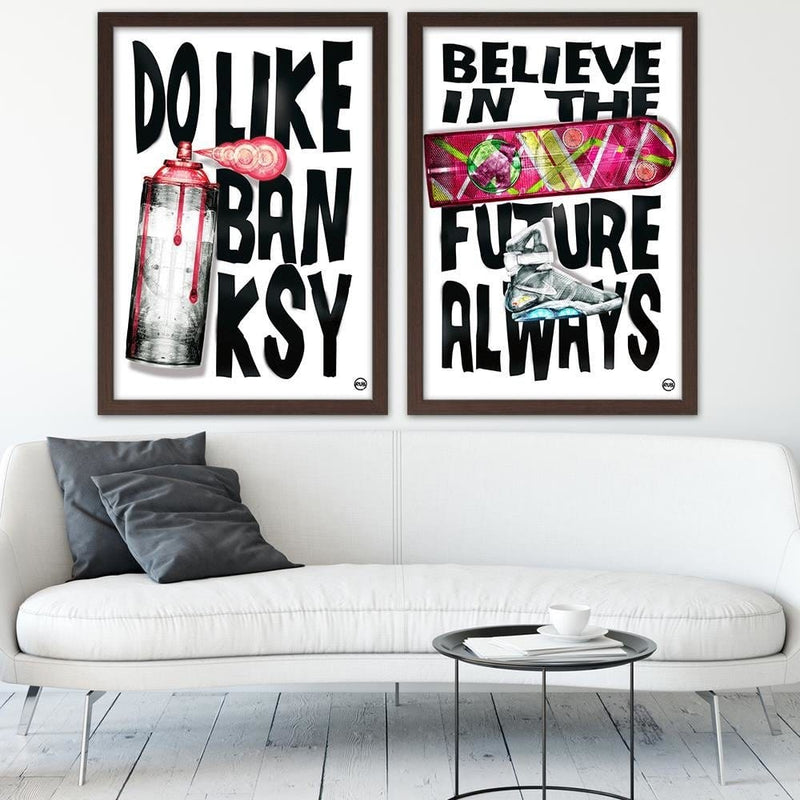 Glezna brūnā rāmī - Pop Culture Image Black And White  Home Trends DECO