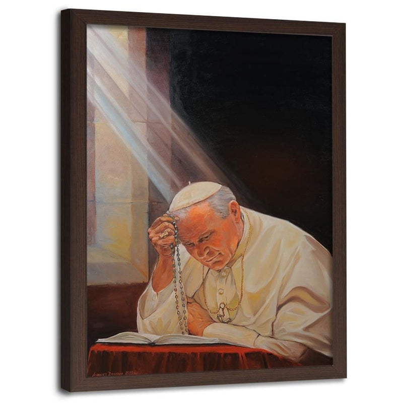 Glezna brūnā rāmī - Pope John Paul Ii  Home Trends DECO