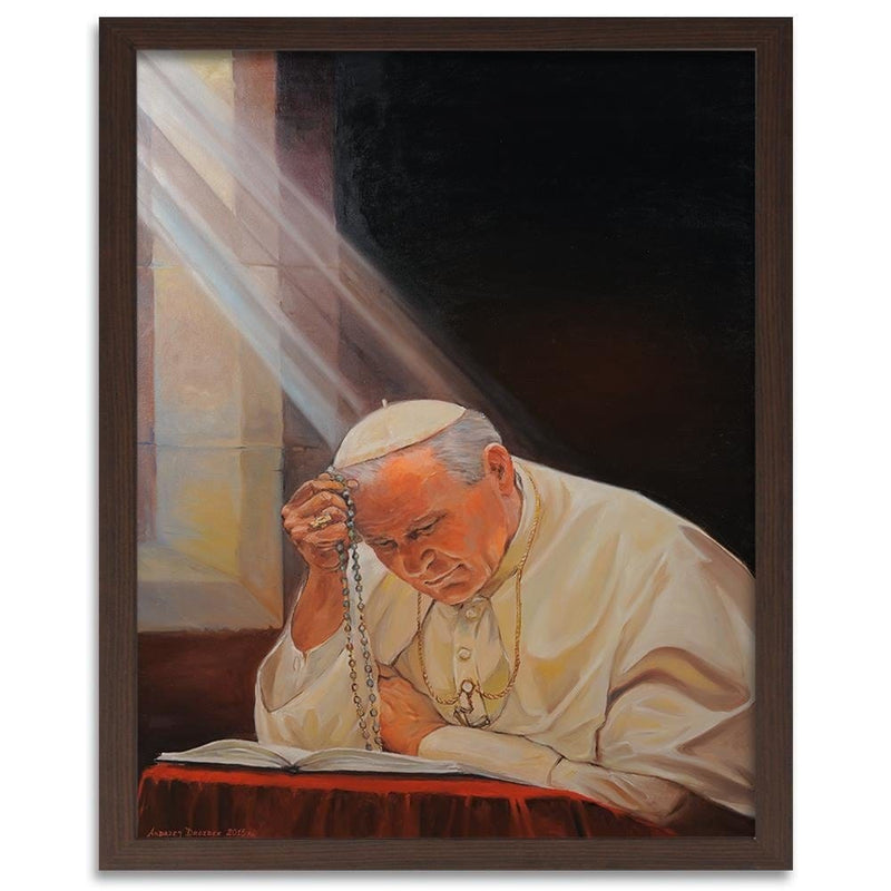 Glezna brūnā rāmī - Pope John Paul Ii  Home Trends DECO