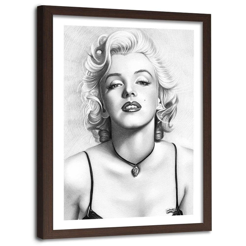 Glezna brūnā rāmī - Portrait Of Marilyn  Home Trends DECO