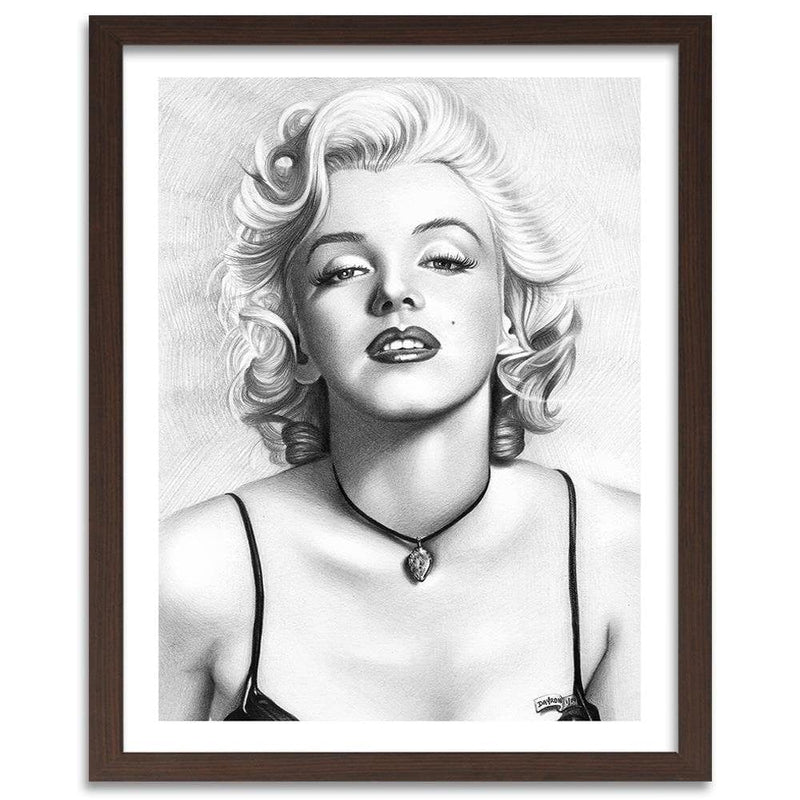 Glezna brūnā rāmī - Portrait Of Marilyn  Home Trends DECO