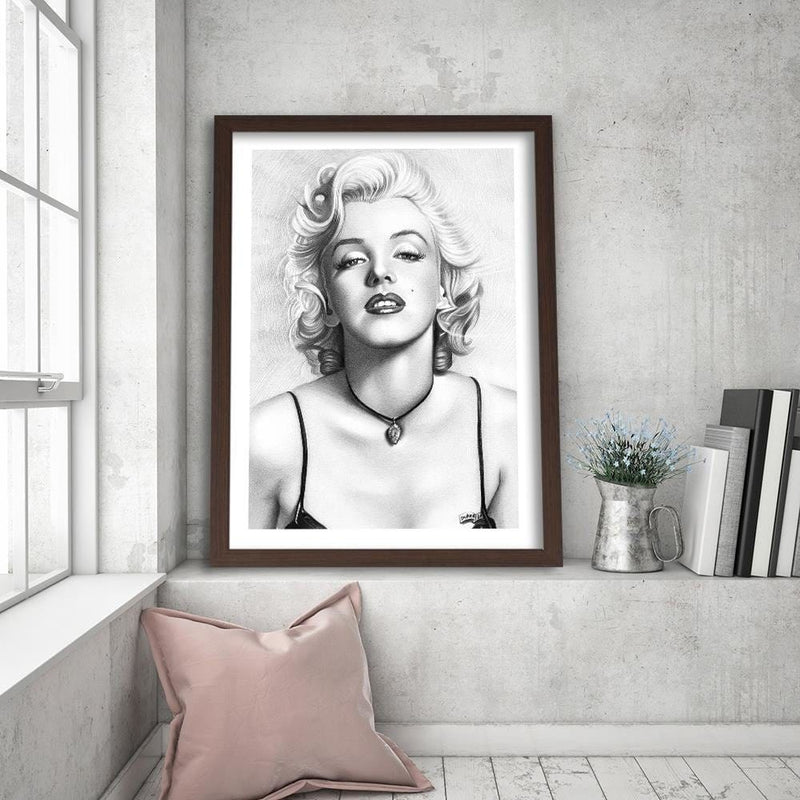 Glezna brūnā rāmī - Portrait Of Marilyn  Home Trends DECO