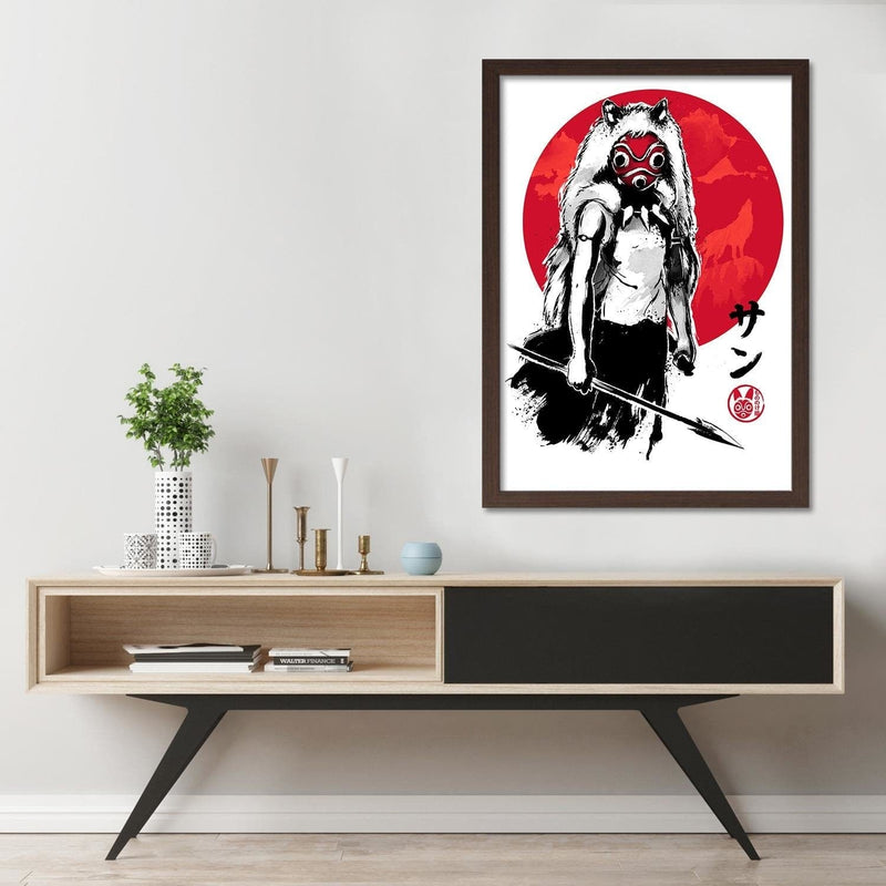 Glezna brūnā rāmī - Princess Of The Forest Image Red  Home Trends DECO