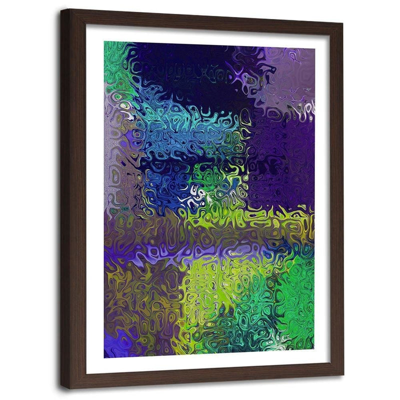 Glezna brūnā rāmī - Purple Abstraction  Home Trends DECO