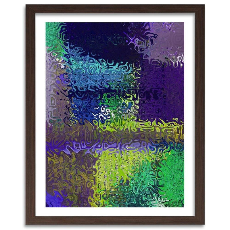 Glezna brūnā rāmī - Purple Abstraction  Home Trends DECO