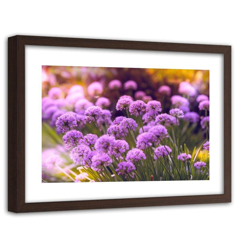 Glezna brūnā rāmī - Purple Garden  Home Trends DECO